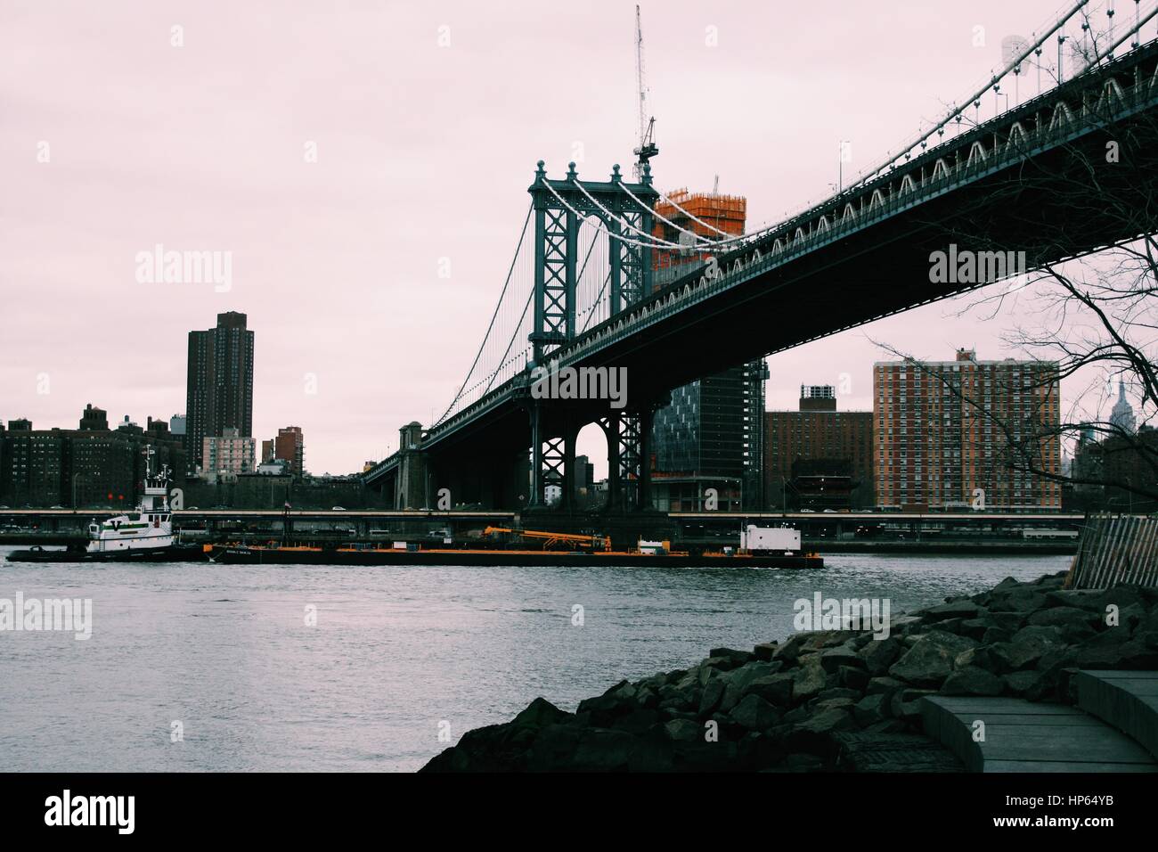 Manhattan Bridge Foto Stock