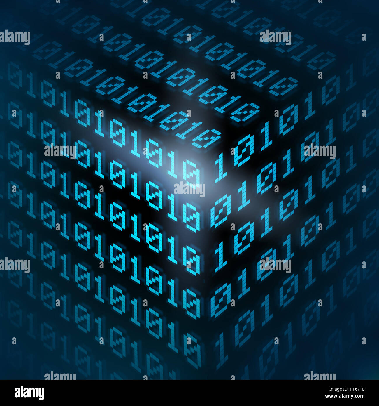 Il codice binario di sfondo - quelle digitali e di zeri Foto Stock