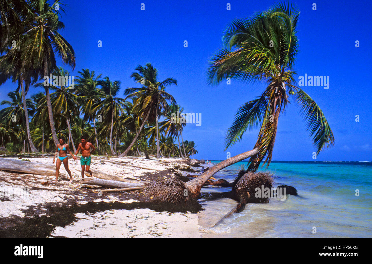 Bonita Beach, Las Terrenas, Peninsula de Samana, Repubblica Dominicana Foto Stock