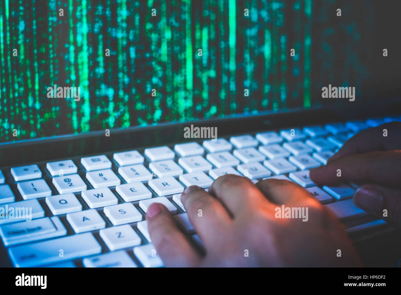 Cybersystem e tocco umano Foto Stock