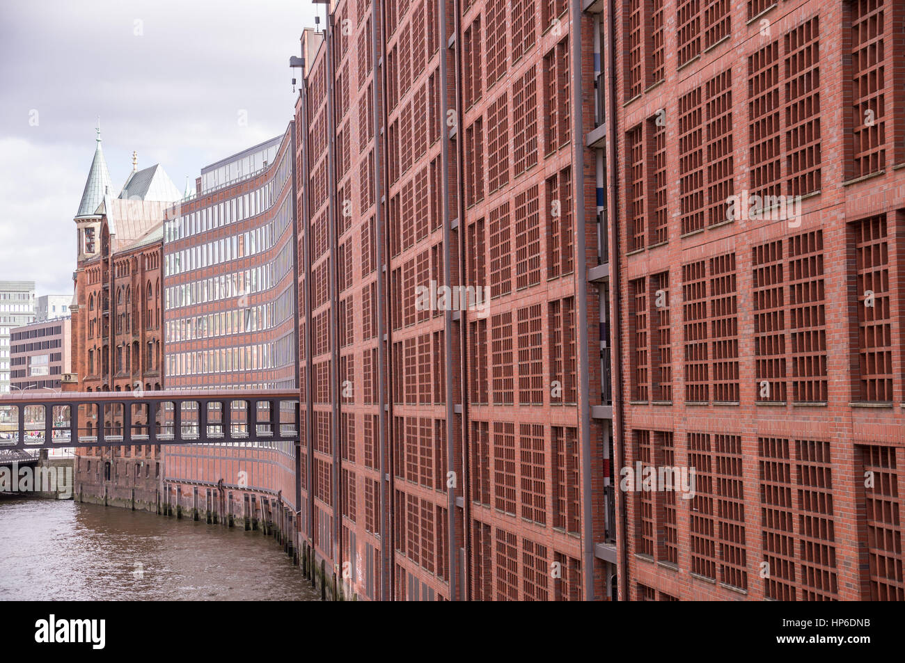 Famoso Speicherstadt Warehouse District a Amburgo, Germania Foto Stock