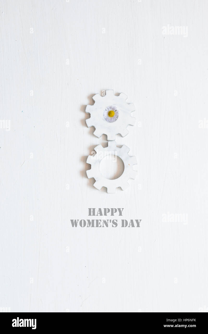 Marzo 8 biglietto di auguri. Foto Stock
