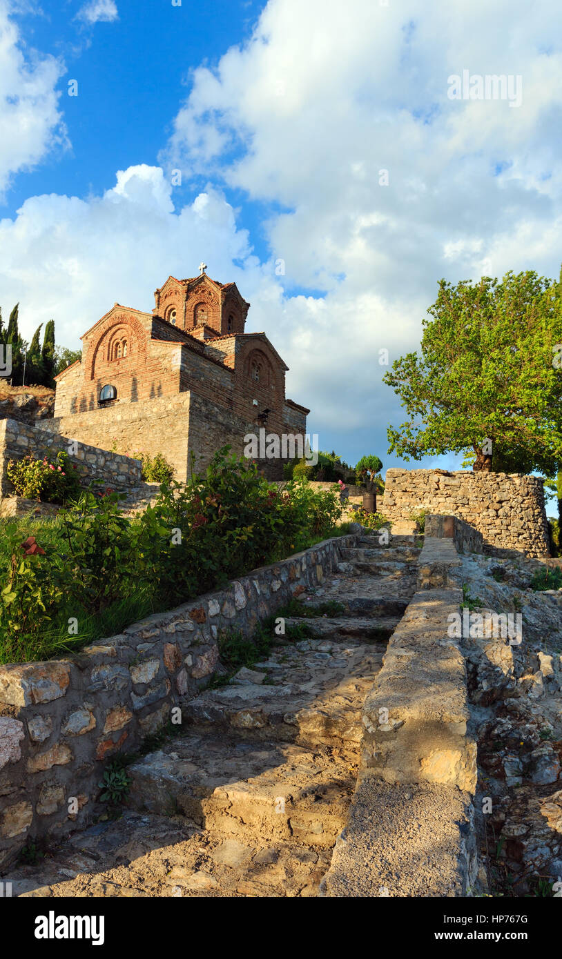 Chiesa di San Giovanni a Kaneo (Ohrid Macedonia). Costruito nel XIII secolo. Foto Stock