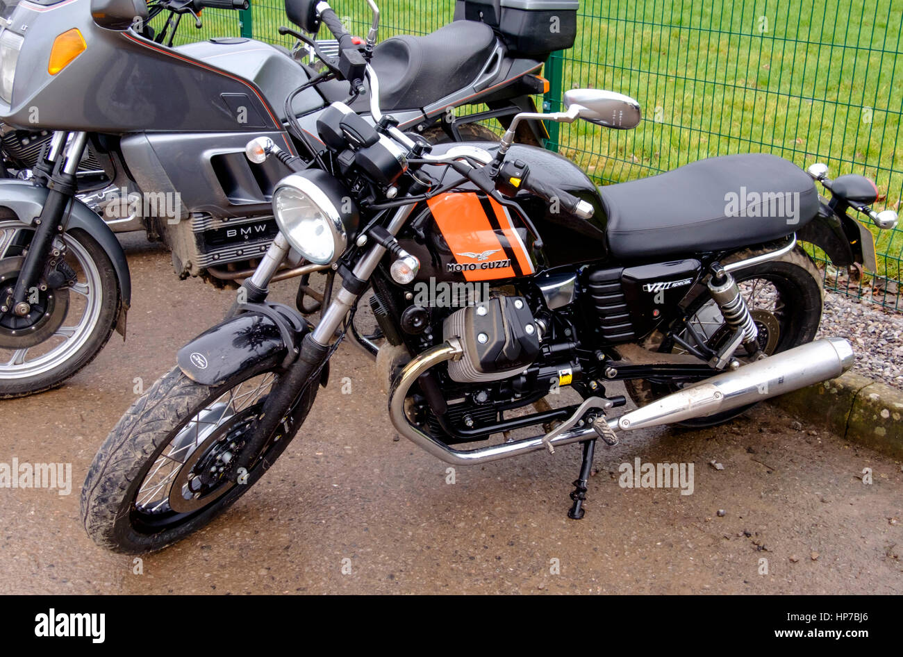 2017 Bristol Classic Bike Show a Shepton Mallet Moto Guzzi V7 II Foto Stock