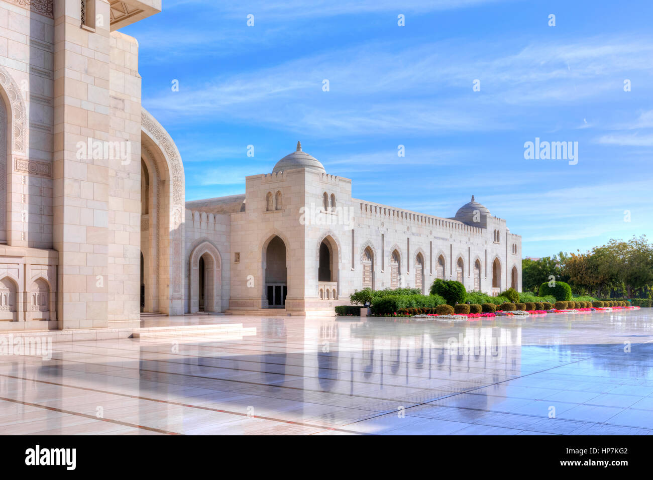 Sultan Qaboos Grande Moschea, Muscat Oman, Medio Oriente e Asia Foto Stock