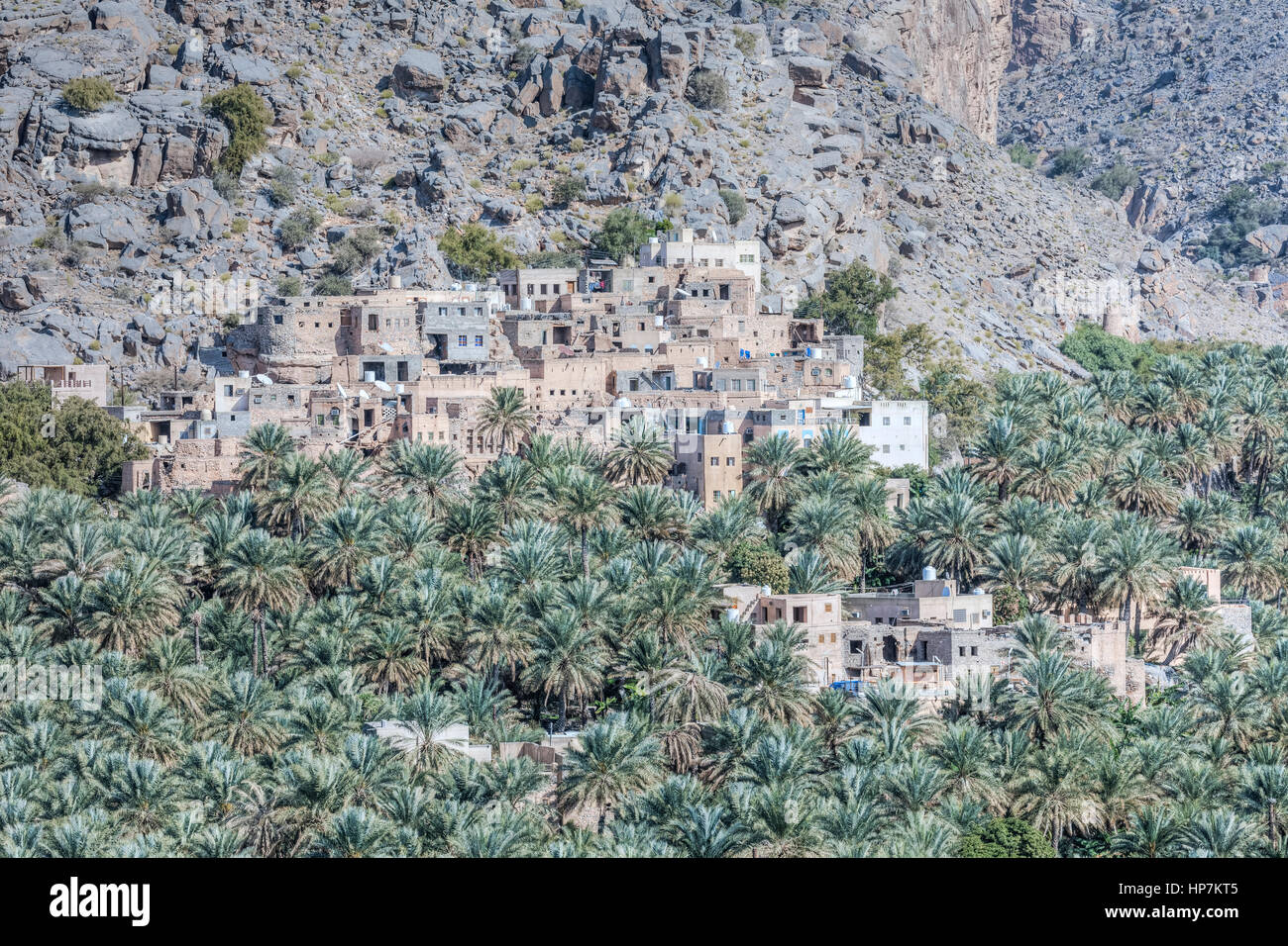 Villaggio di montagna, Misfat Al Abriyeen, Oman, Medio Oriente e Asia Foto Stock