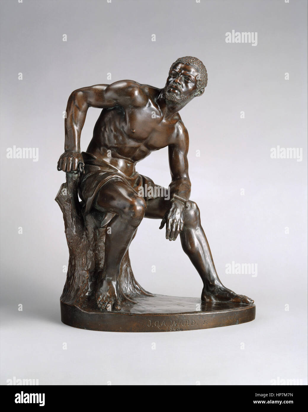 Il Freedman, scultura in bronzo di John Quincy Adams Ward Foto Stock