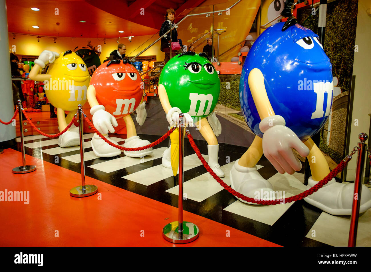 M&M Mondo, Leicester Square, London, Regno Unito Foto Stock