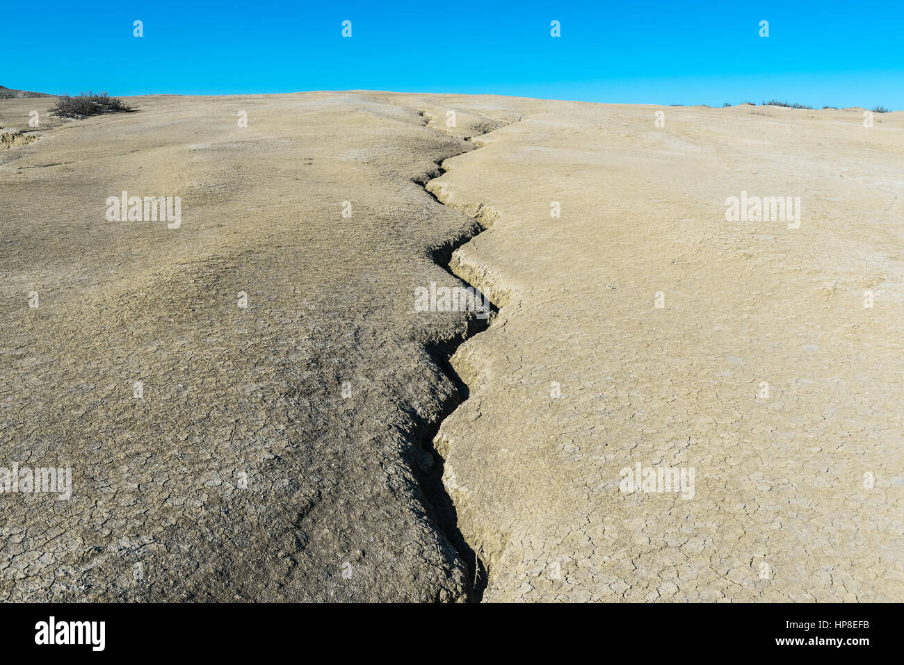 Massa incrinato, terremoto Foto Stock