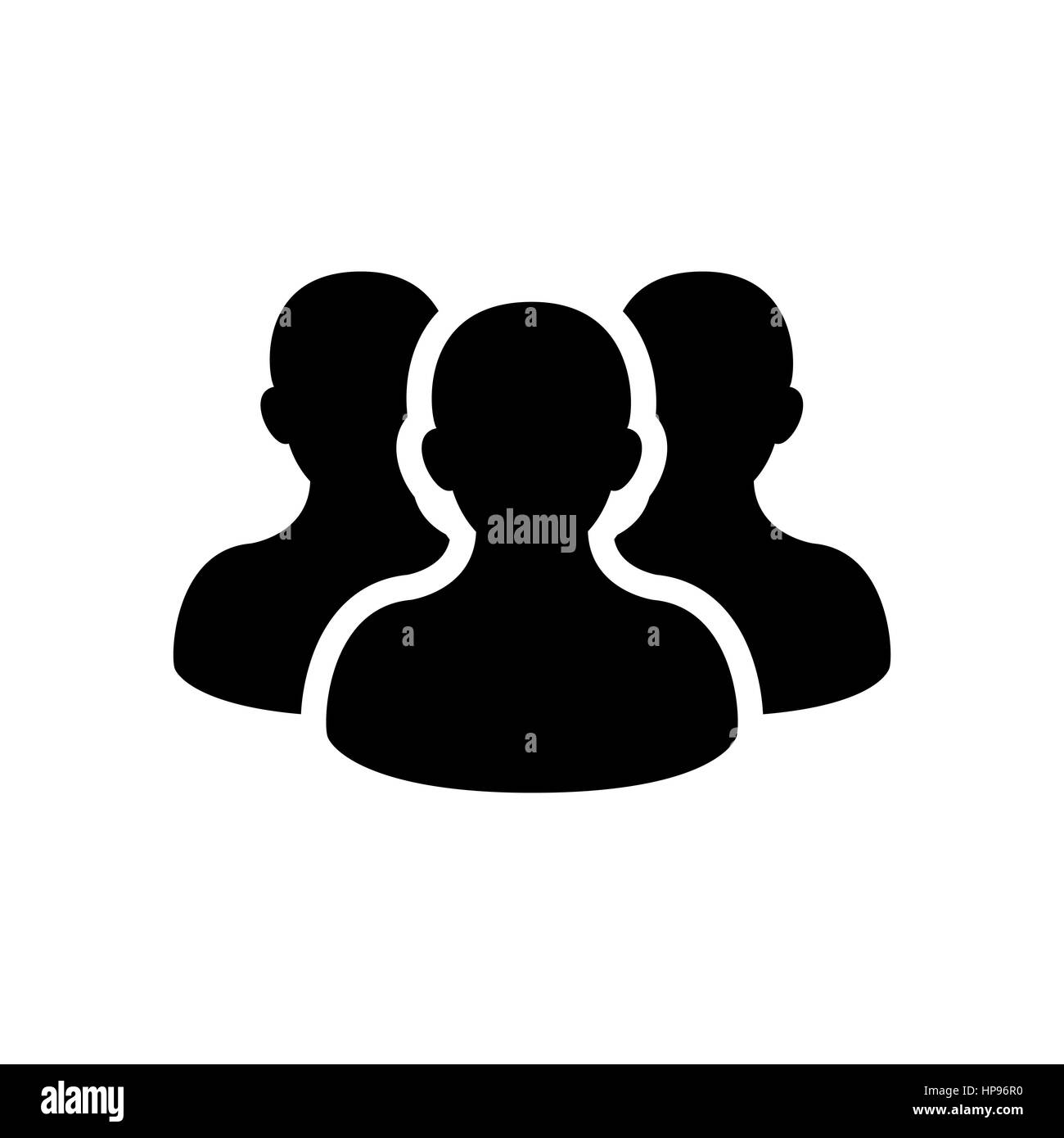 Icona di persone isolate su sfondo bianco Foto Stock