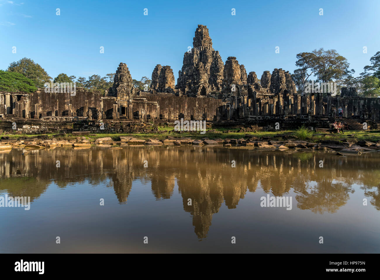 Tempelanlage Khmer, Bayon Angkor Thom, Kambodscha, Asien | tempio Khmer, Bayon Angkor Thom, Cambogia, Asia Foto Stock