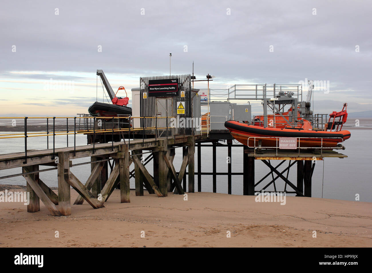 Fiume Wyre lanciando Facility Foto Stock