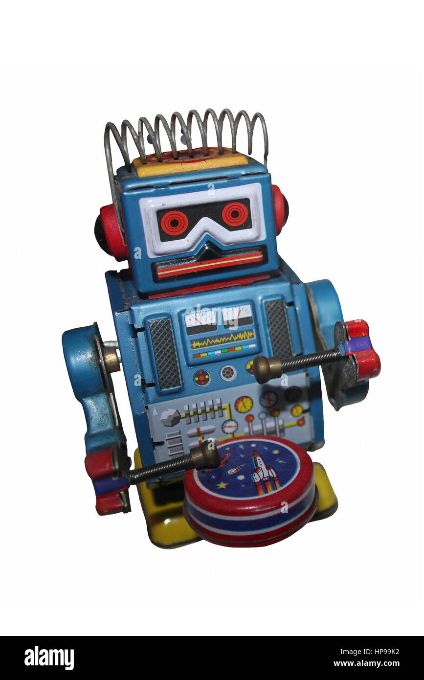Retrò Robot giocattolo Foto Stock