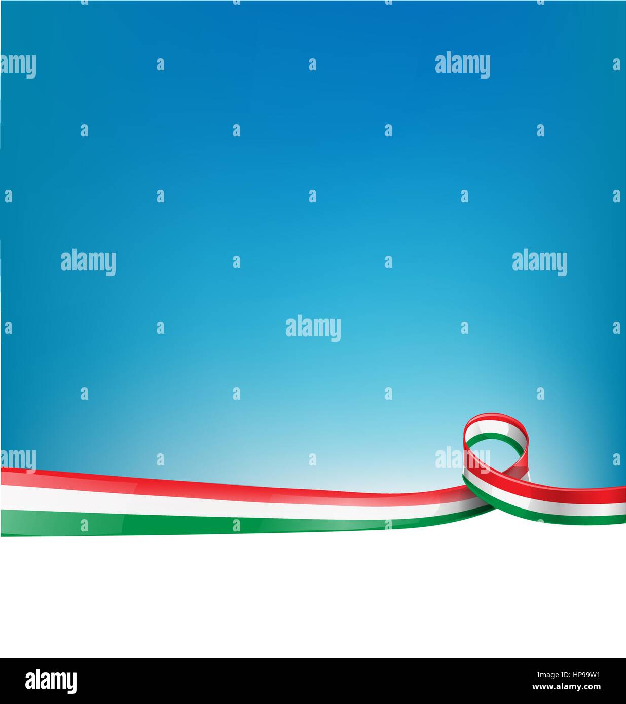 bandiera a nastro italiana sullo sfondo Illustrazione Vettoriale