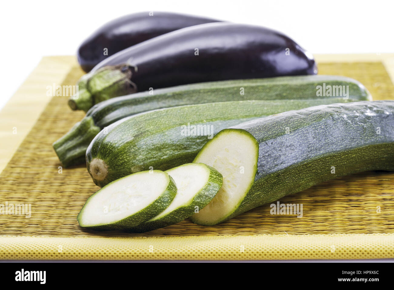 Zucchine und auberginen Foto Stock