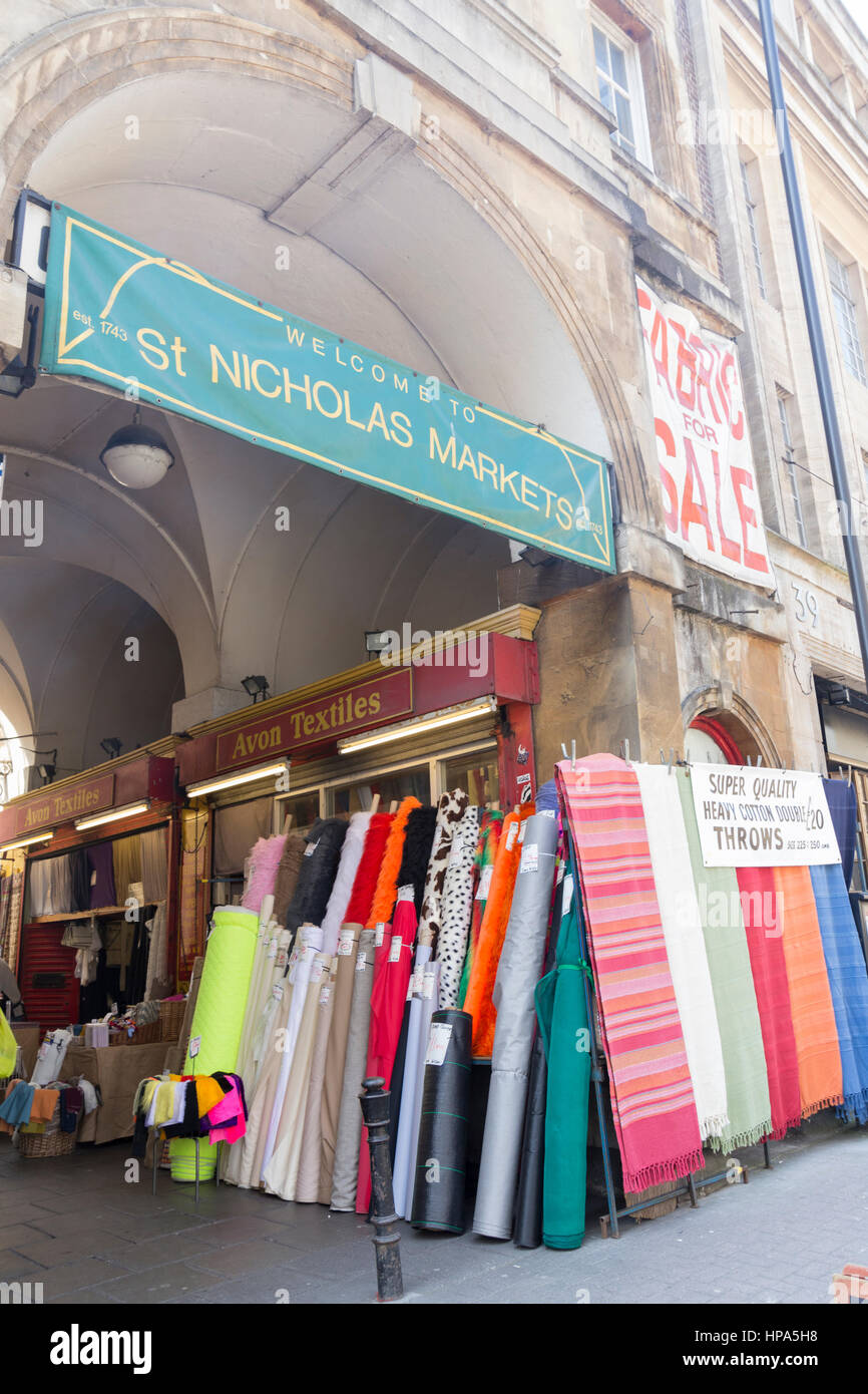 St Nicholas Market Bristol South West England Regno Unito Foto Stock