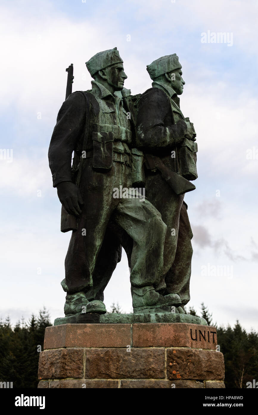 Commando memorial, Spean Bridge, Highlands scozzesi, Gran Bretagna. Foto Stock