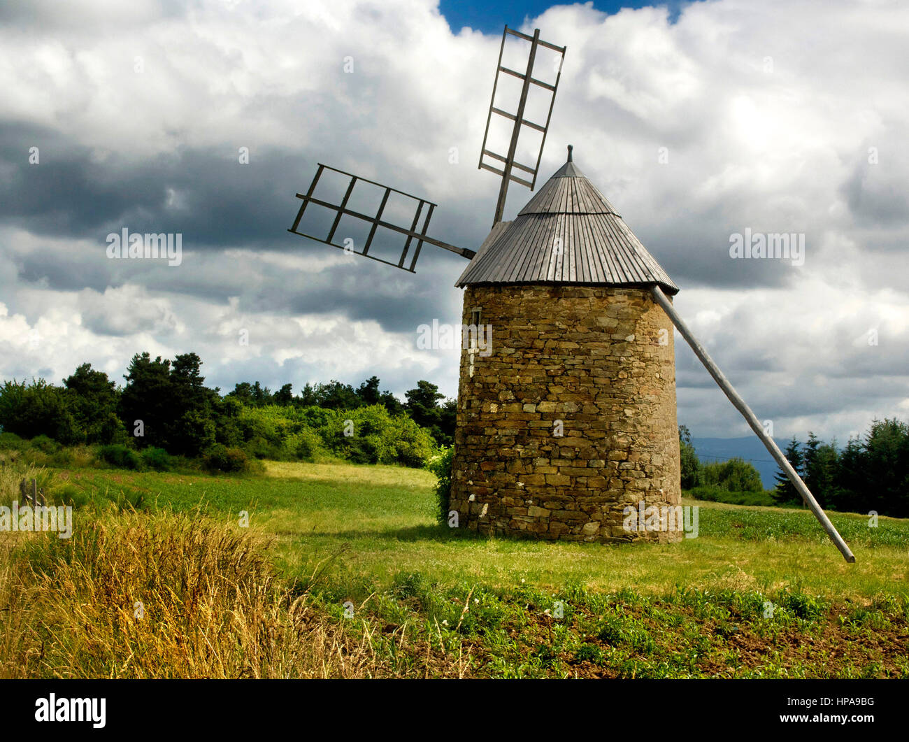 Vecchio mulino. Haute Loire. Francia Foto Stock