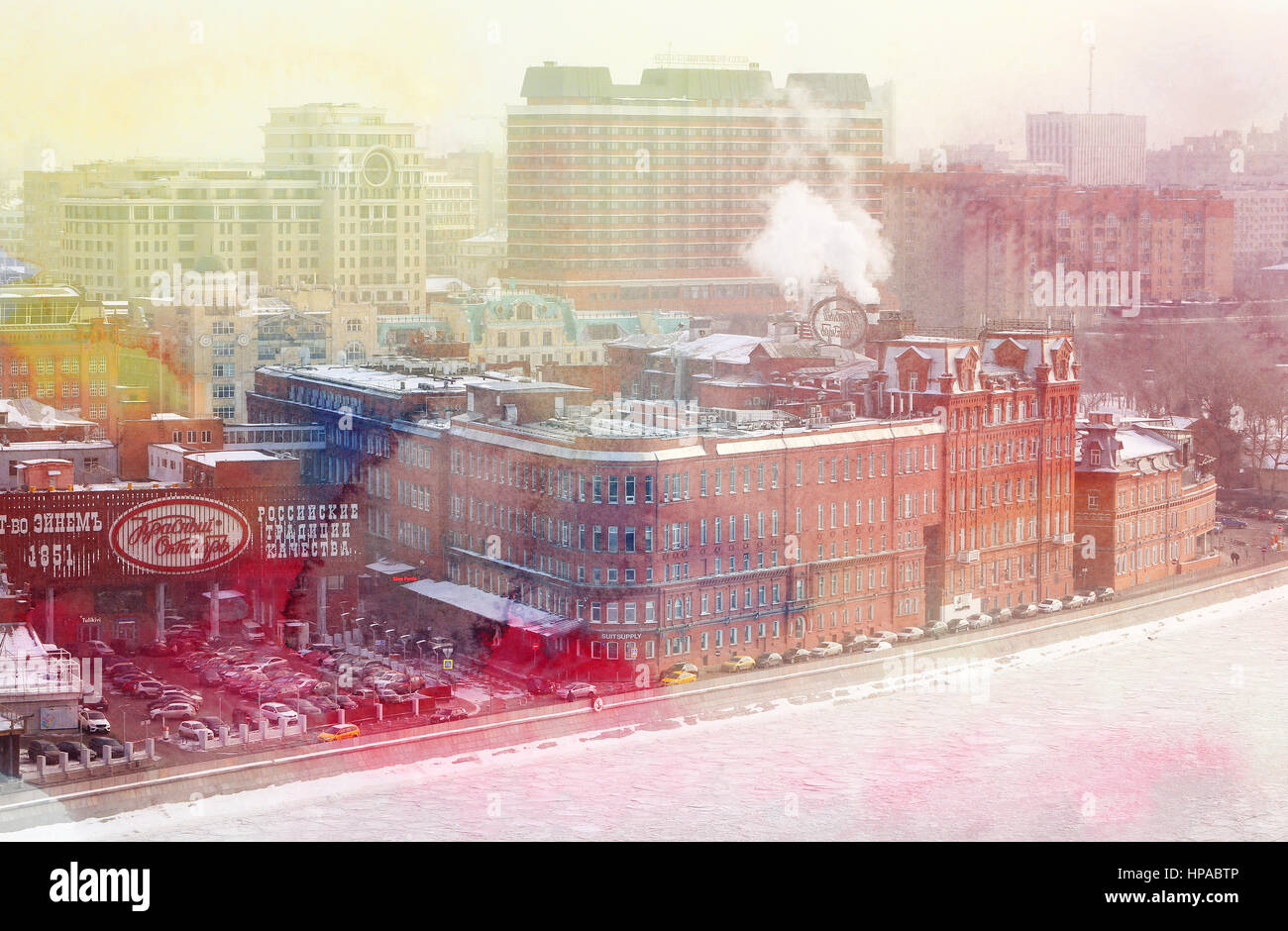 Viste le foto nel centro di Mosca Foto Stock