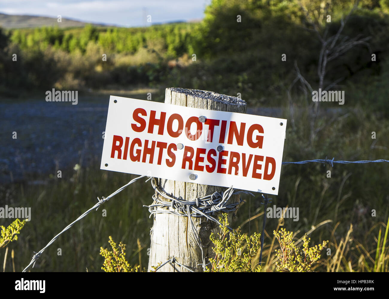 Diritti di tiro riservati, beschilderung in Irlanda Foto Stock