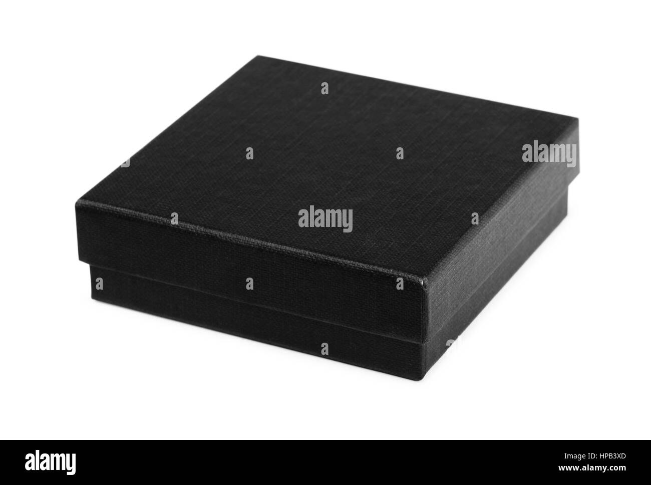 Chiuso scatola nera isolata su uno sfondo bianco Foto Stock