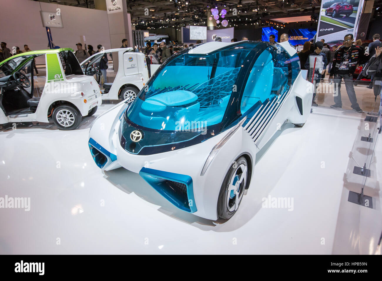 Toyota auto auto pilotaggio sul display a Toronto auto show Foto Stock