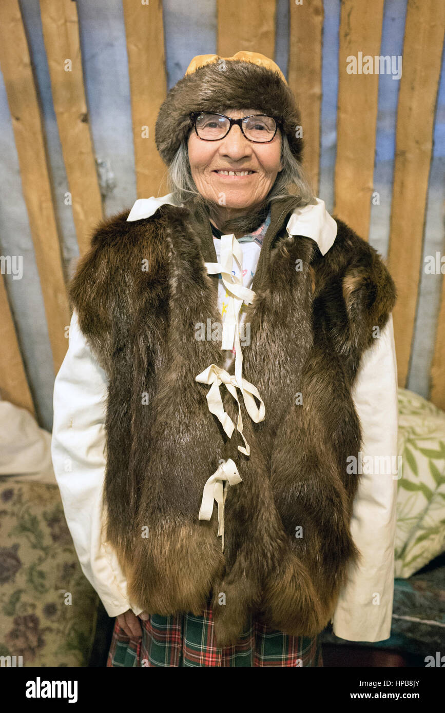 Anziani indigeni Quebec Foto Stock