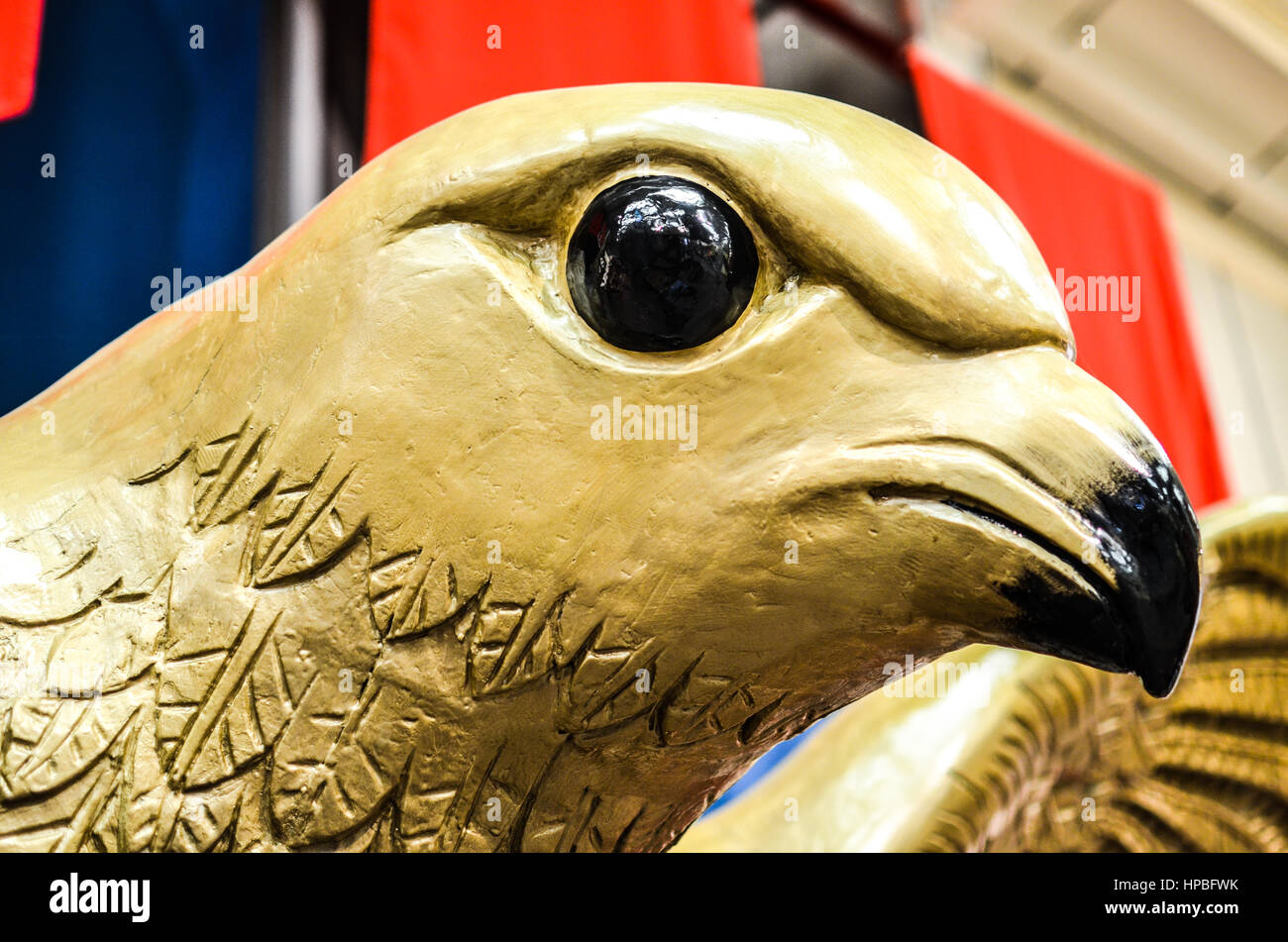 In prossimità della testa di un grande modello Eagle Foto Stock