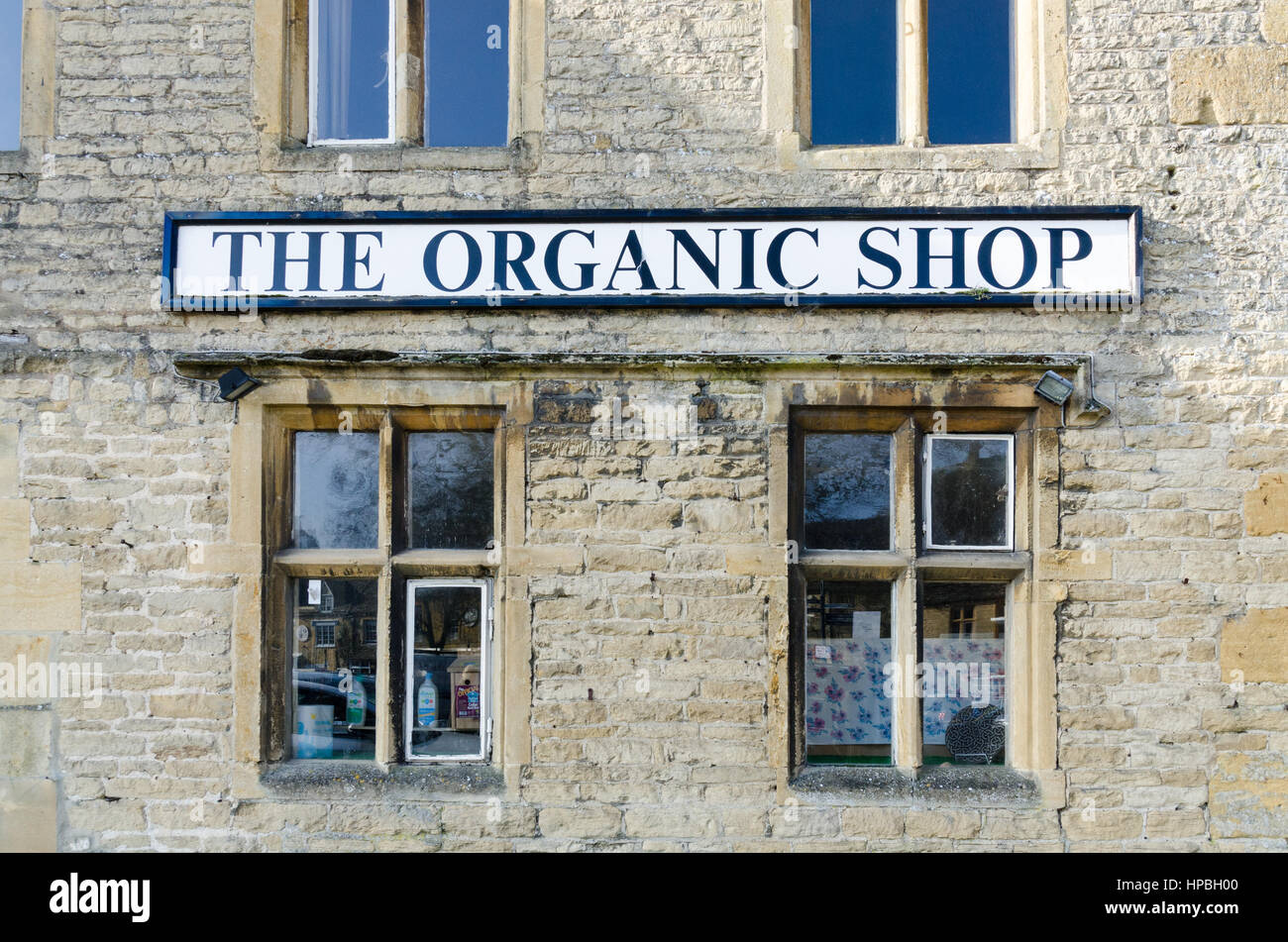 Il negozio biologico in Stow-su-il-Wold in Cotswolds Foto Stock