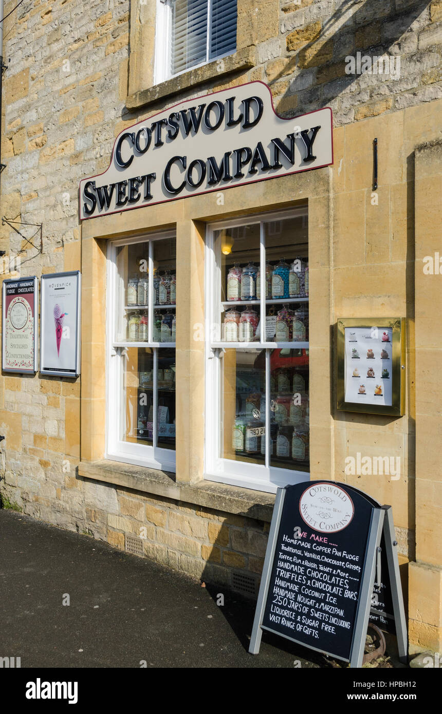 Cotswold dolce compagnia shop in Stow-su-il-Wold in Cotswolds Foto Stock