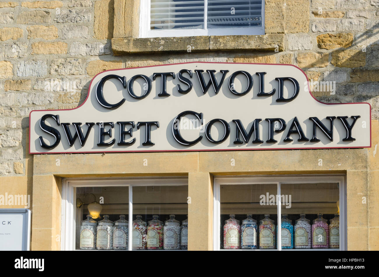 Cotswold dolce compagnia shop in Stow-su-il-Wold in Cotswolds Foto Stock