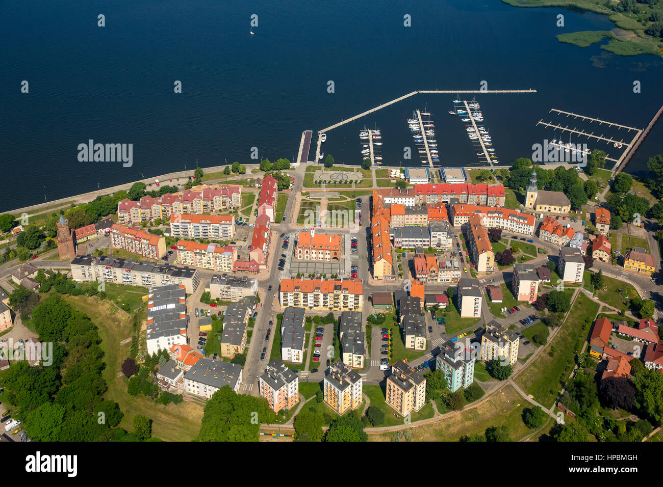 Kamień Pomorski, fiume Dziwna Dievenow, Cammin, Kammin, Mar Baltico, Województwo zachodniopomorskie, Polonia Foto Stock