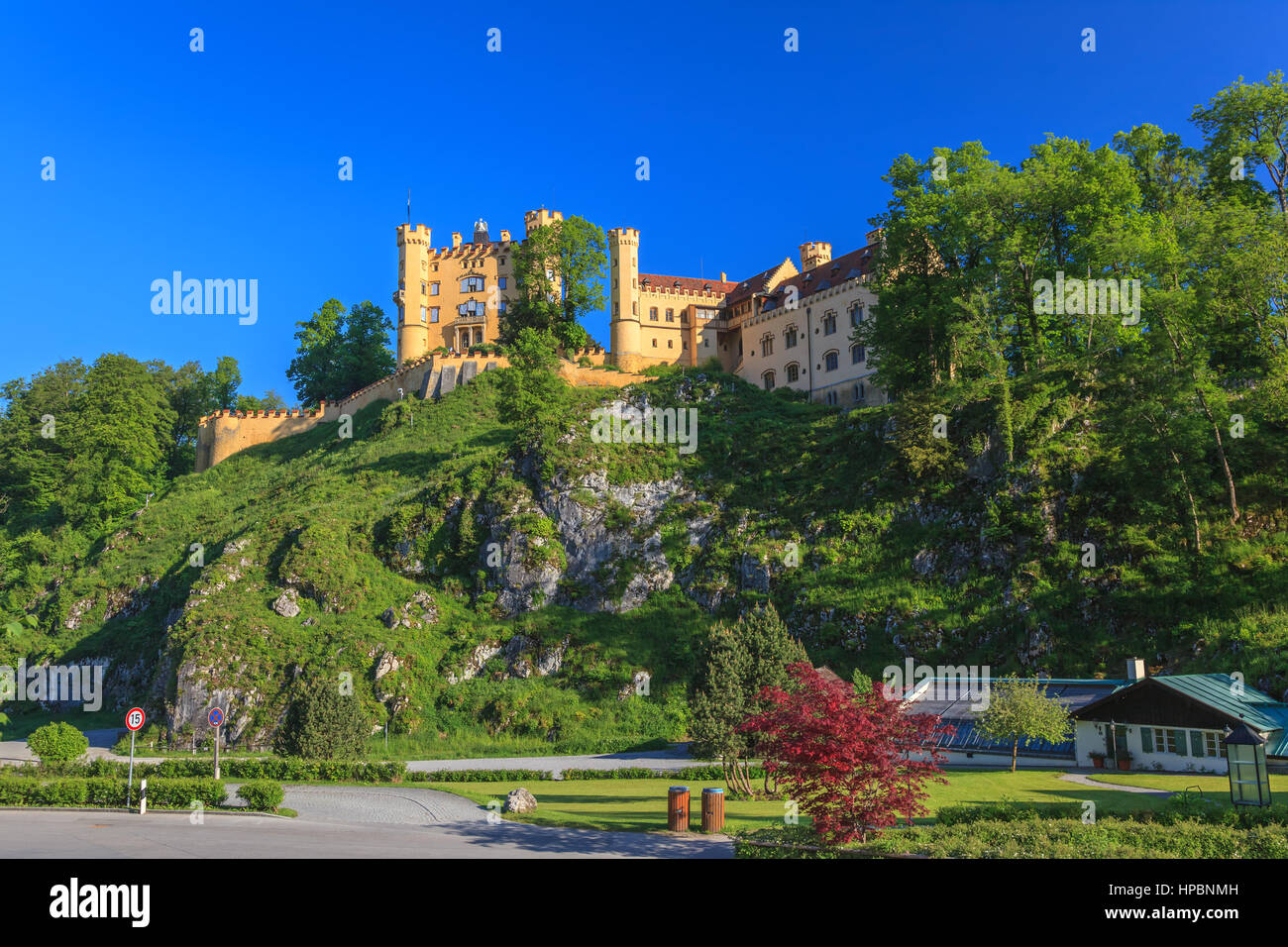 Il Castello di Hohenschwangau, Fussen, Baviera, Germania Foto Stock