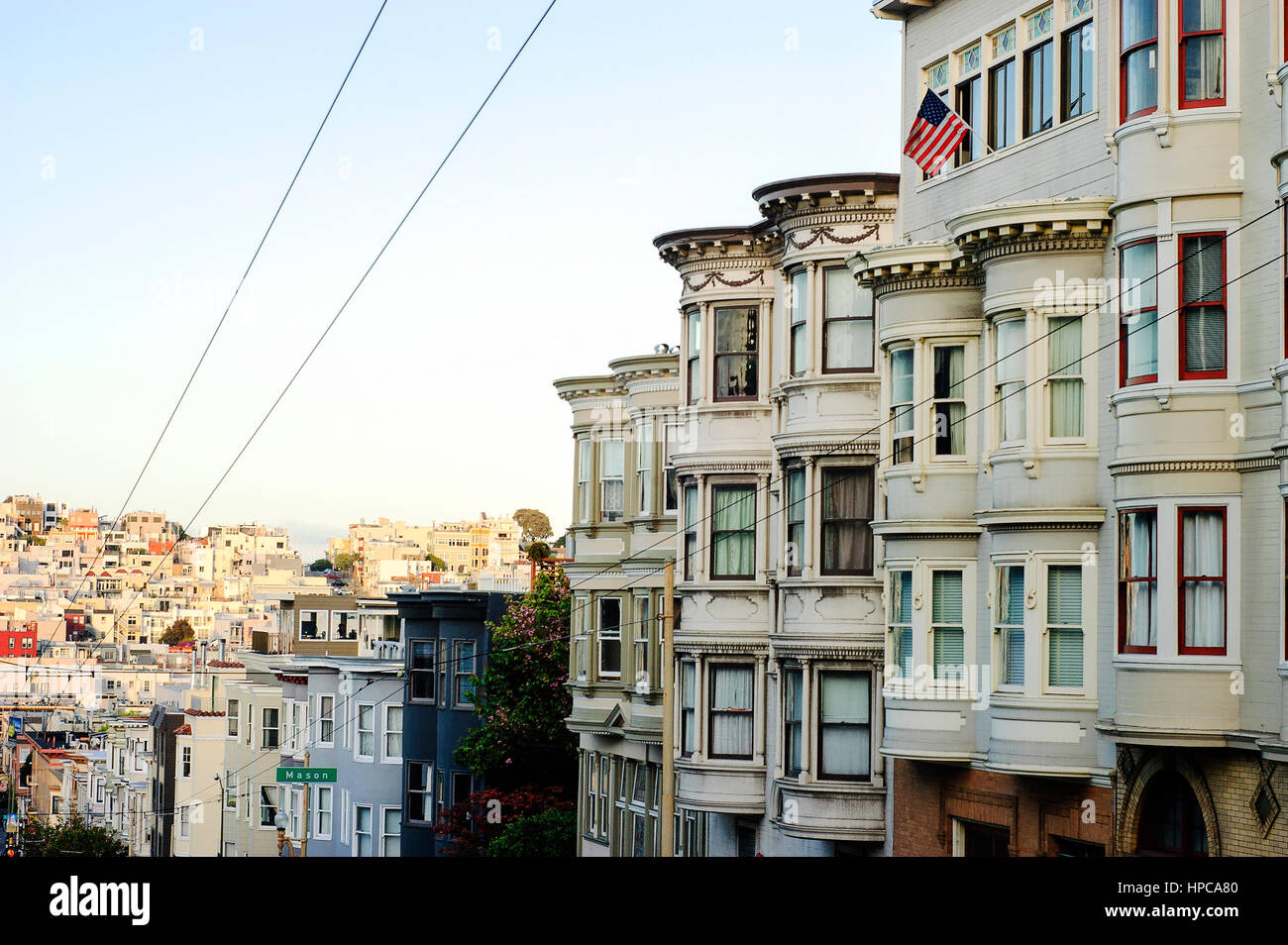 Centro storico di San Francisco quartiere. Foto Stock