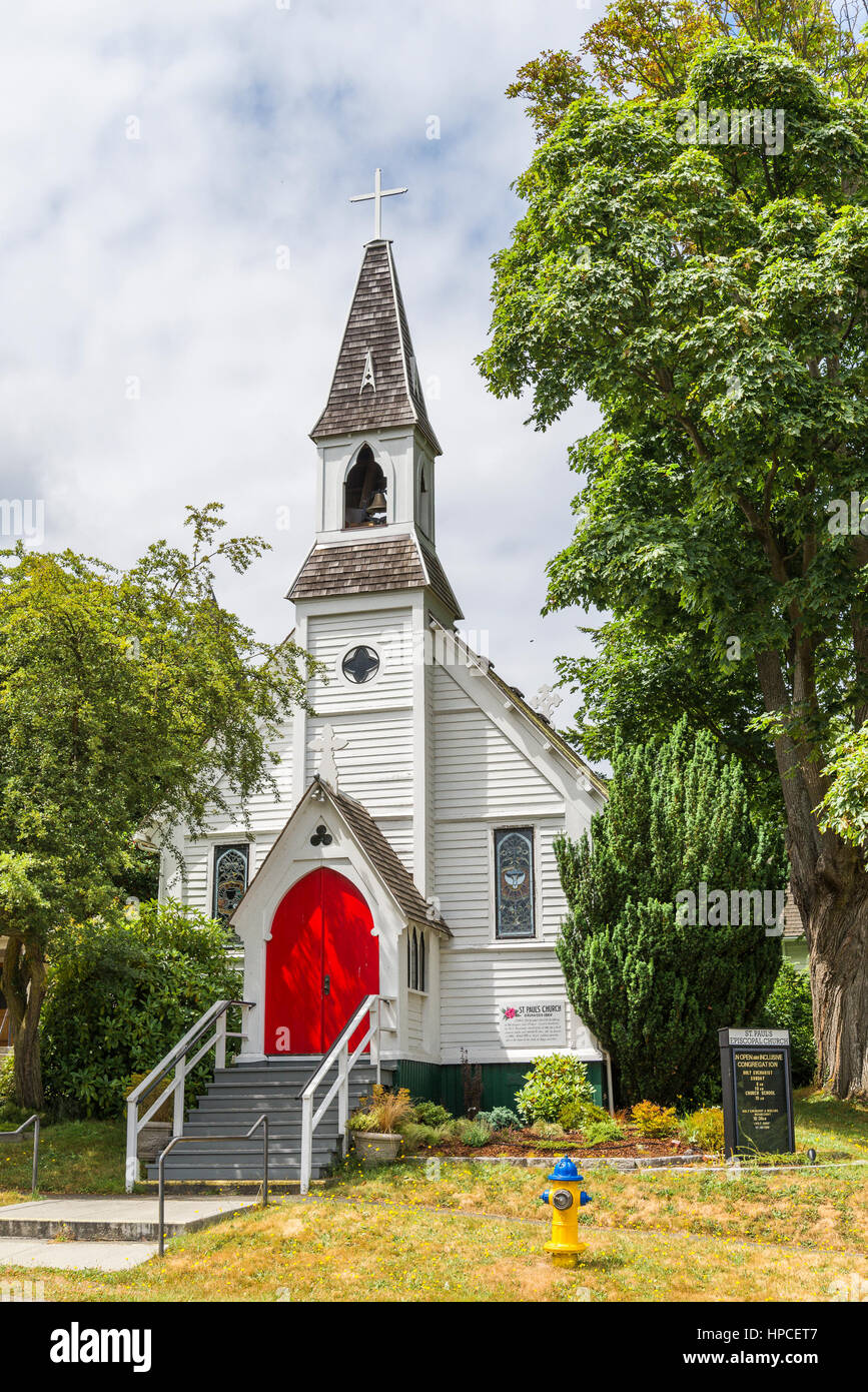 San Paolo Chiesa Episcopale, Port Townsend, Washington, Stati Uniti d'America Foto Stock