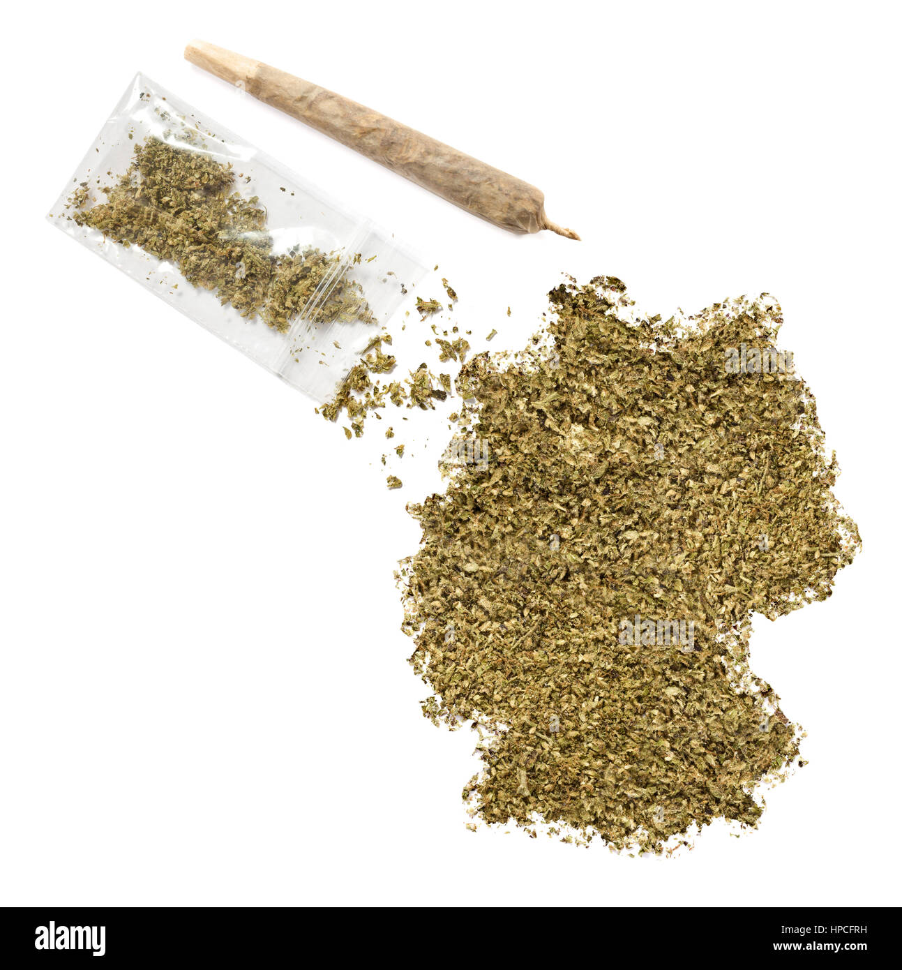 Macinate weed conformata come la Germania e un giunto.(serie) Foto Stock