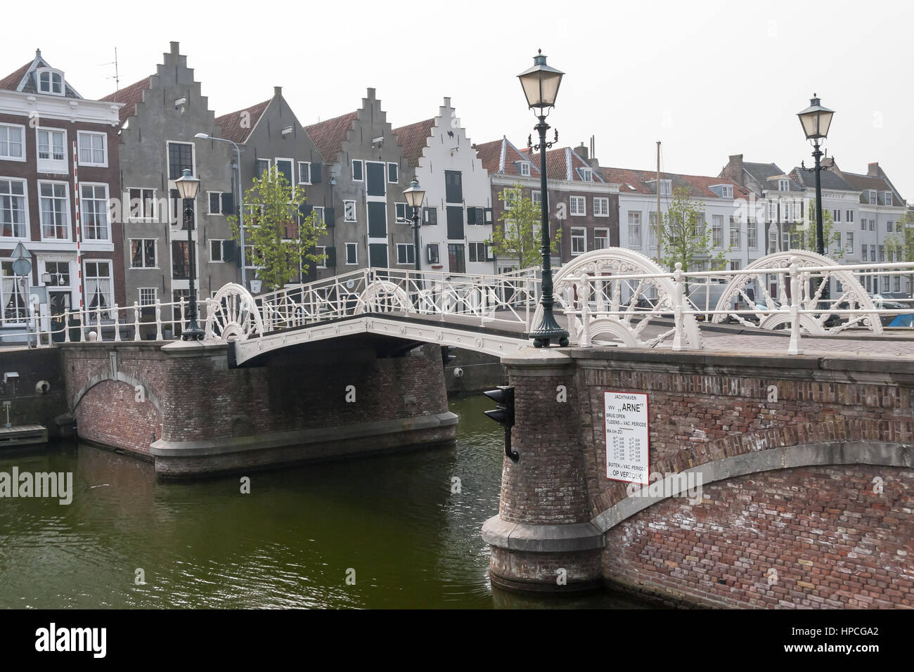 Contrappeso storico ponte di Middelburg, Zeeland, Holland, Paesi Bassi, Europa Foto Stock