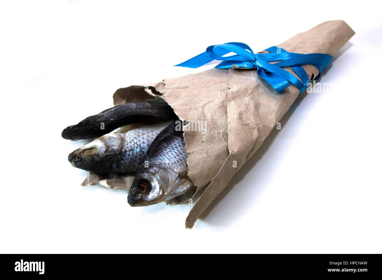 Bouquet realizzato dal pesce. Regalo per un uomo. Pesci secchi. Snack con  la birra Foto stock - Alamy
