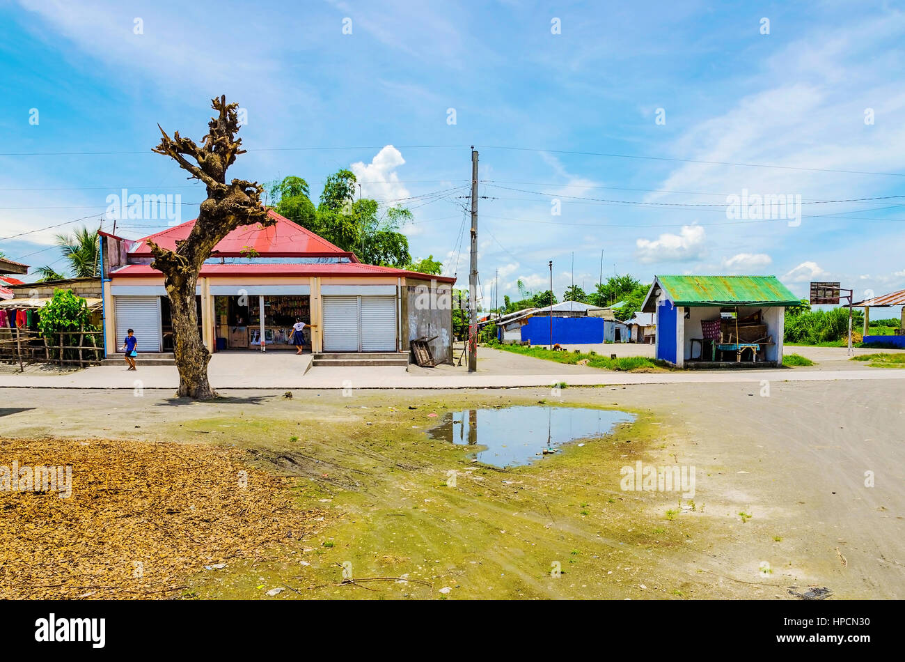 Villaggio nell'isola di Luzon nelle Filippine Foto Stock
