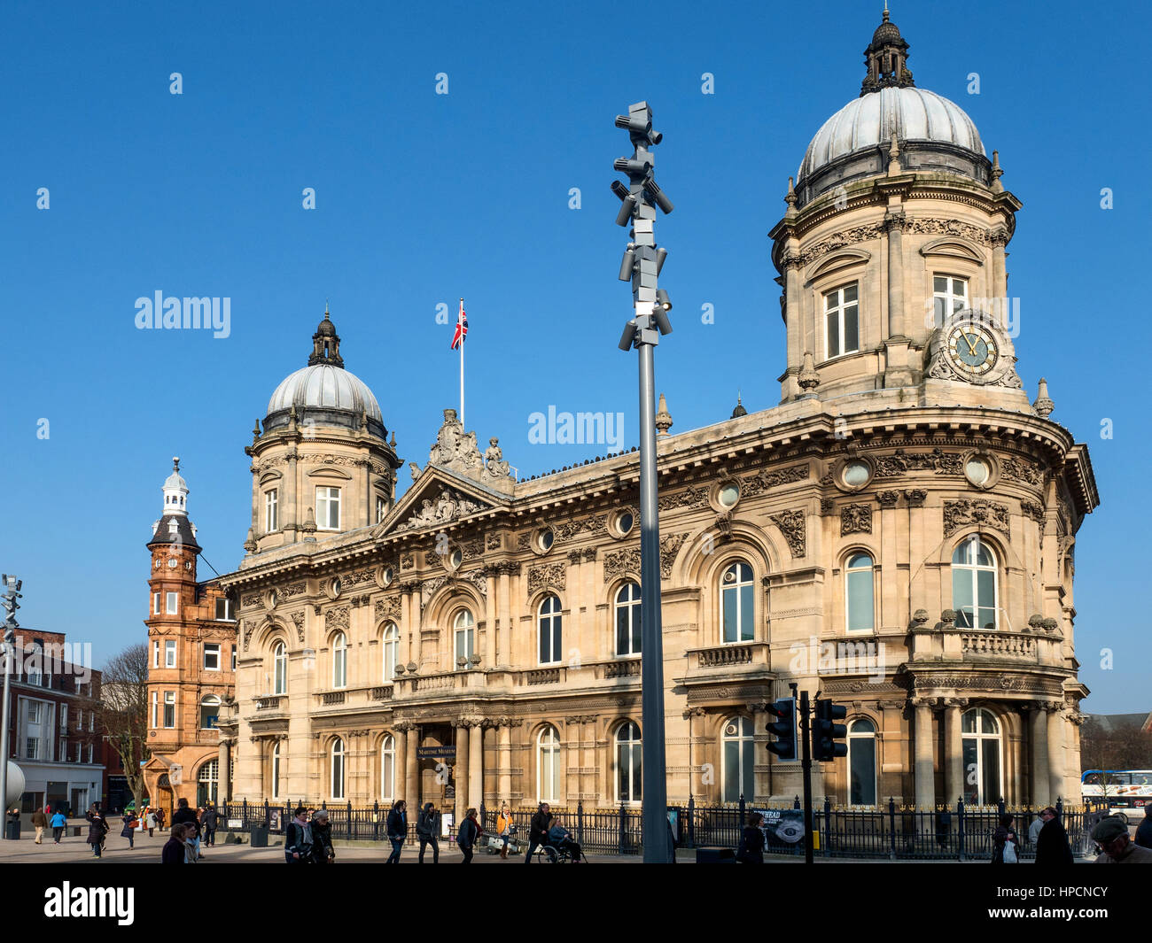 Museo marittimo nel vecchio molo vittoriano uffici presso la Queen Victoria Square Hull Yorkshire Inghilterra Foto Stock