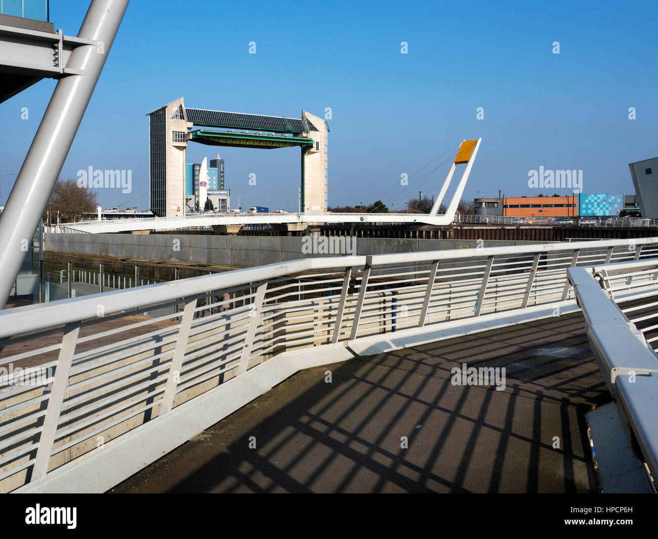 Barriera di marea presso la foce del fiume carena a Kingston upon Hull Yorkshire Inghilterra Foto Stock