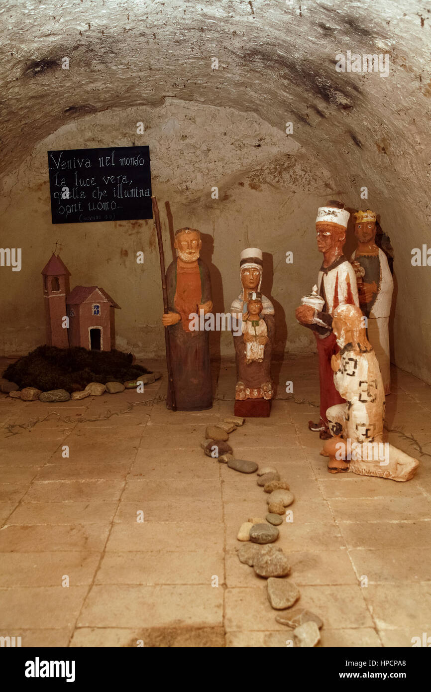 Emilia Romagna Montetiffi (FC): Venanzio Reali Museo di sculture in legno di Ilario Fioravanti Foto Stock