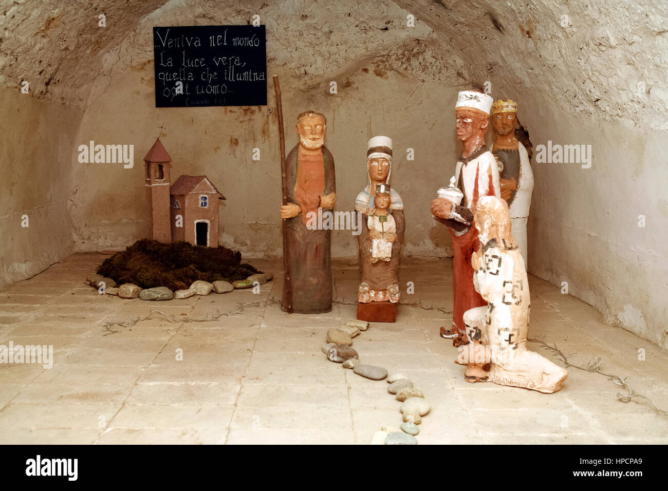 Emilia Romagna Montetiffi (FC): Venanzio Reali Museo di sculture in legno di Ilario Fioravanti Foto Stock