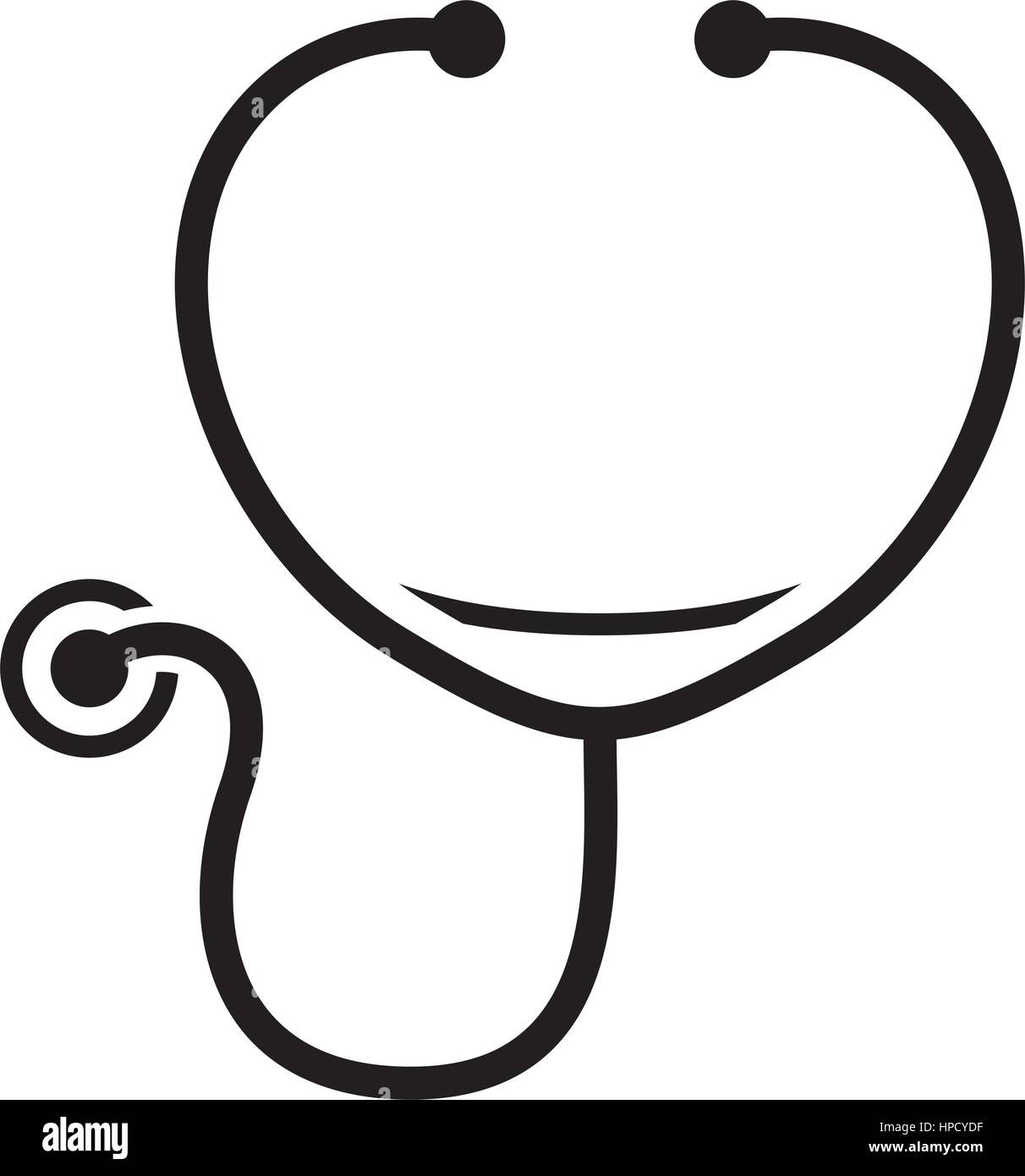 Lo stetoscopio e Servizi medici icona. Illustrazione Vettoriale