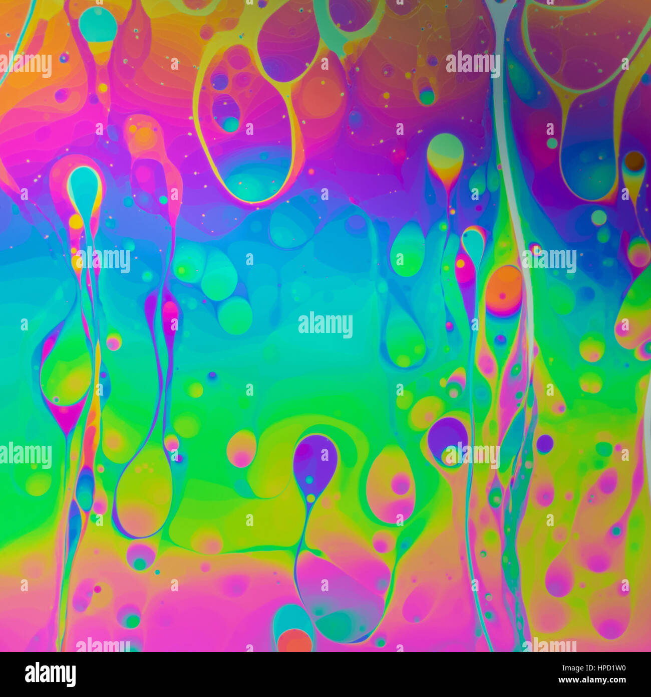Psichedelico, multicolore di bolla di sapone sfondo astratto Foto Stock