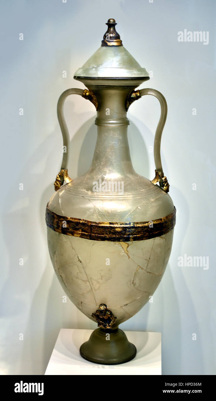 Oinochoe ( Boccale vino ) del V secolo a.c. da Nola Italia Foto Stock