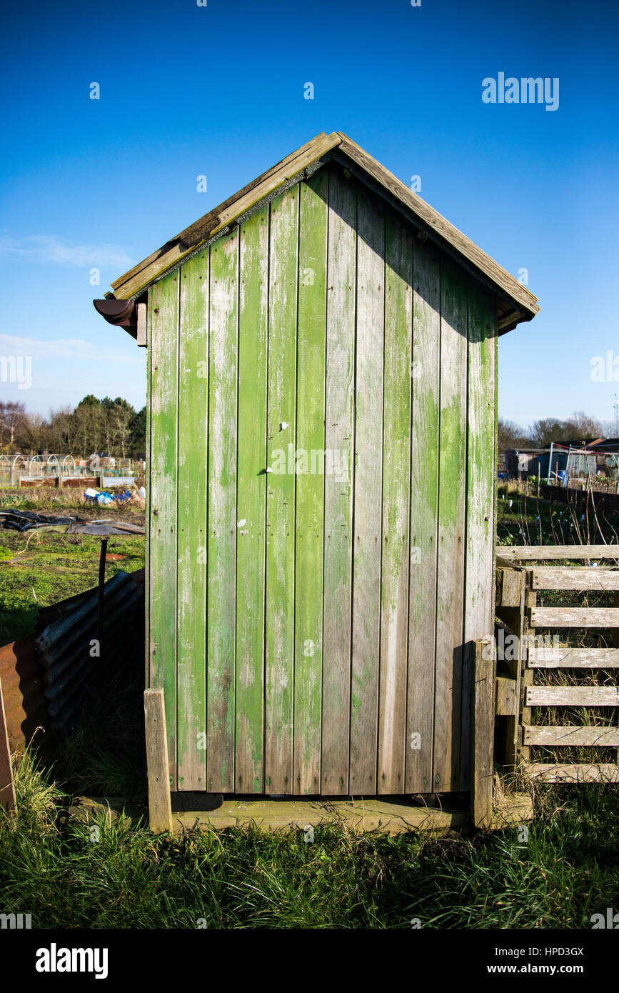 Capannone piccolo, Allotment, Leiston. Foto Stock