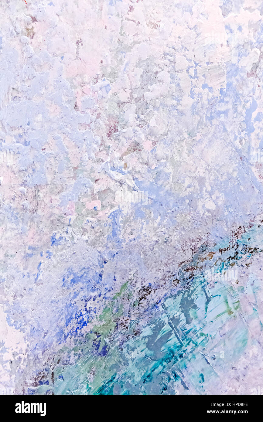 Colorate textured grunge dipinte a mano e l'arte astratta sfondo canvas Foto Stock