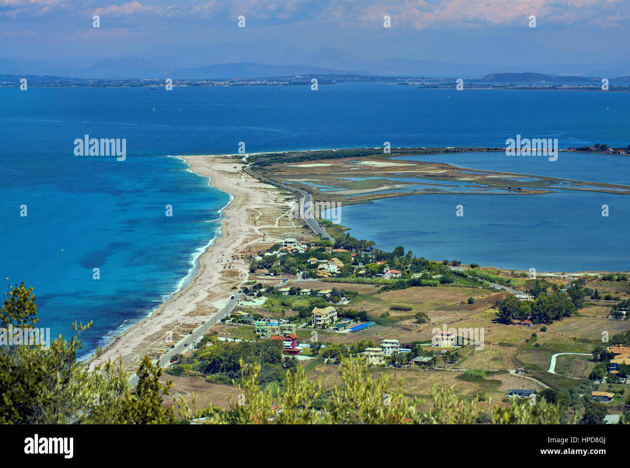Vista panoramica di Agios Ioannis penisola, Spiaggia e laguna a Lefkada  isola nel mare Ionio, Grecia Foto stock - Alamy