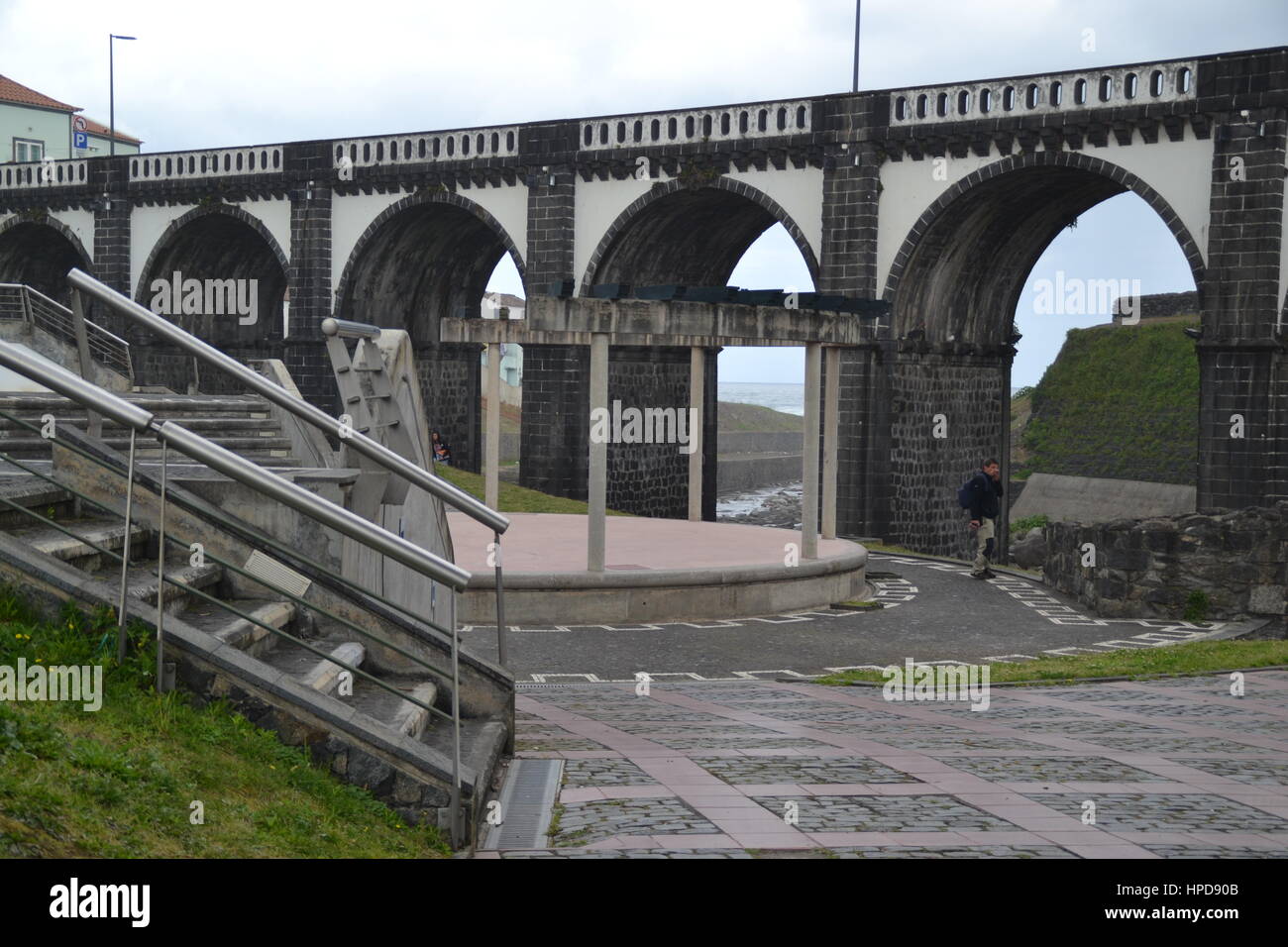 Ponte dos 17 arcos a ribeira grande Foto Stock